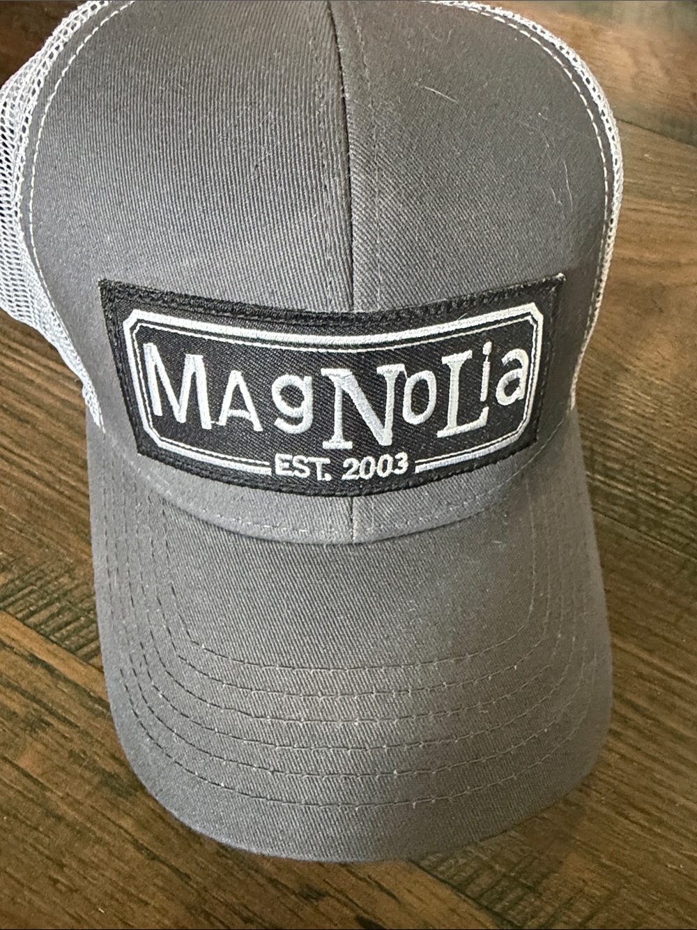 Magnolia Gray and White Trucker Hat
